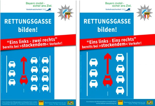 Rettungsgasse bilden!